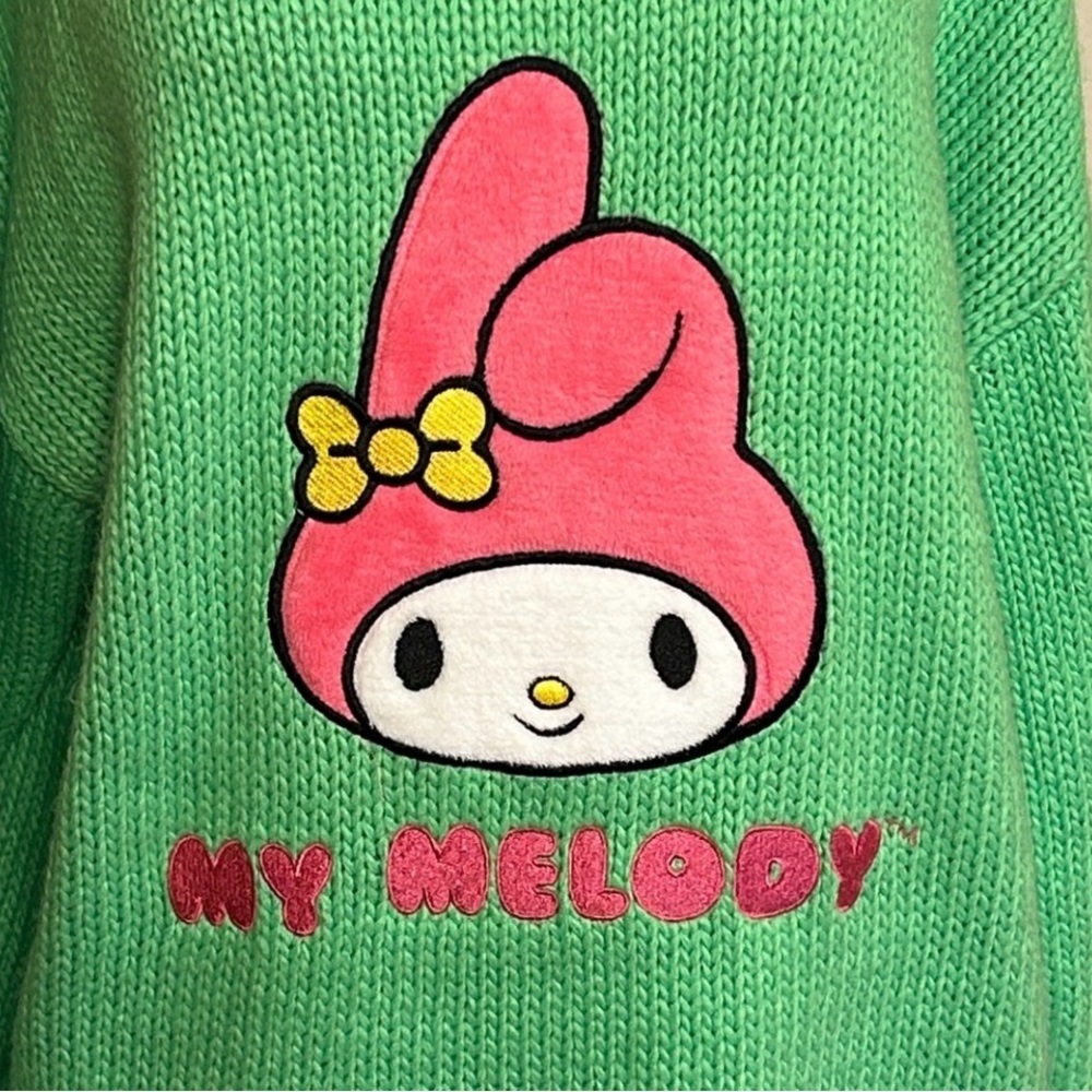 Hello Kitty & Friends “My Melody” x Forever 21 Knit Green Sweater size Small - Picture 5 of 14